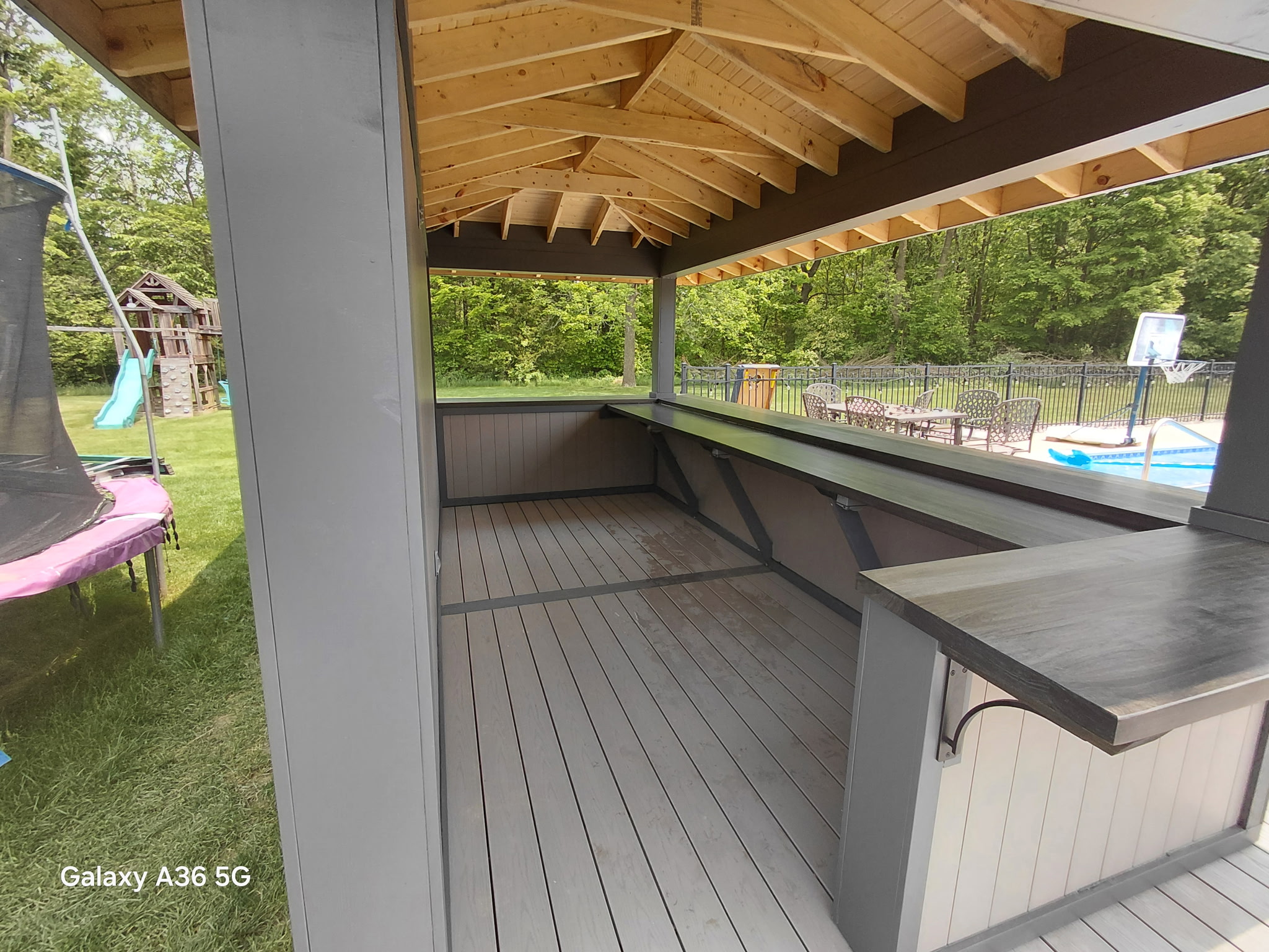 Pool tiki house view 2