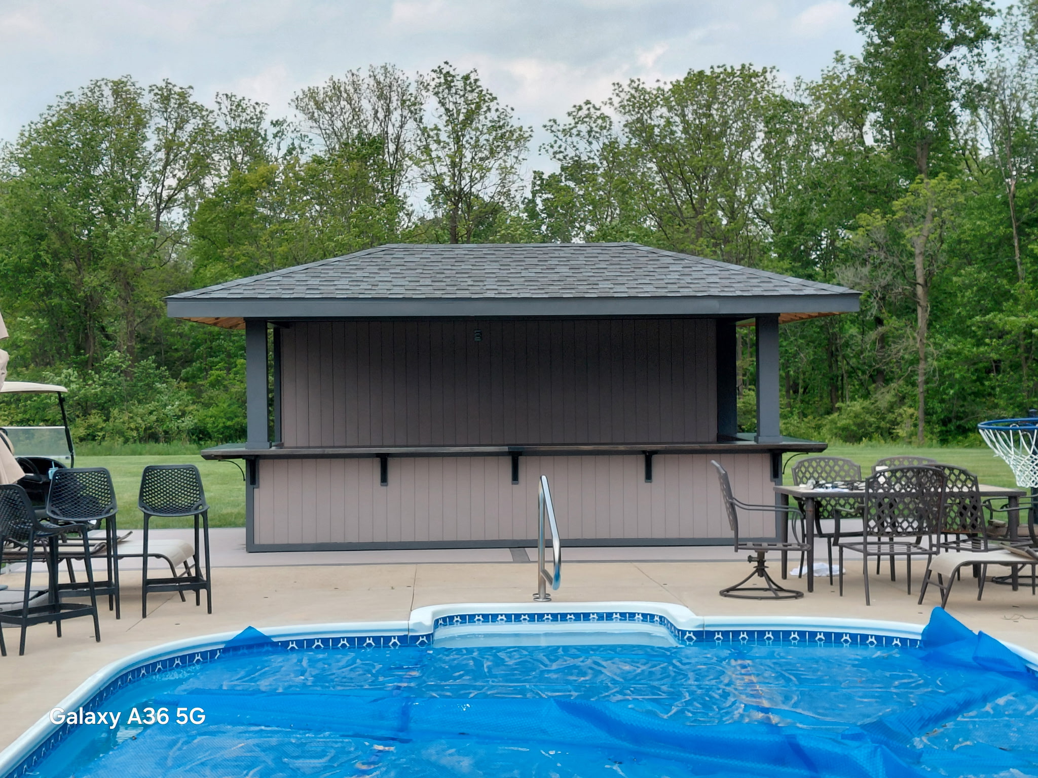 Pool tiki house view 6